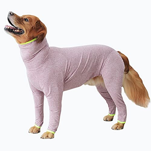 Große Hundekleidung, hohe Elastizität, postoperische Erholung, Vierbeiner, Overall, Kostüme für große Hunde, leicht, vollständige Abdeckung, Hunde-Pyjama (11XL, Pink) von BT Bear