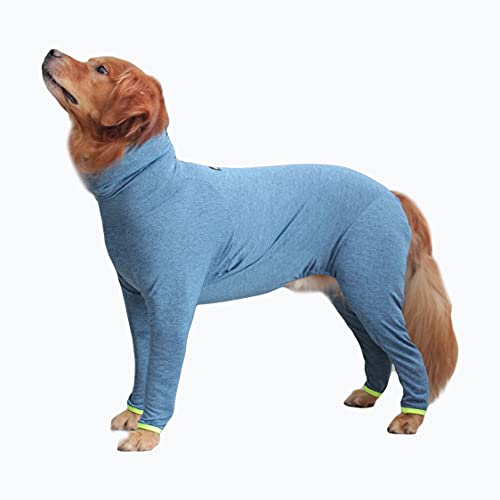Große Hundekleidung, hohe Elastizität, postoperische Erholung, Vierbeiner, Overall, Kostüme für große Hunde, leicht, vollständige Abdeckung, Hunde-Pyjama (11XL, blau) von BT Bear