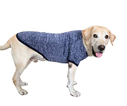 Große Hundekleidung, weiches Fleece, warme Hundemäntel, Jacken für Herbst und Winter, Hundekleidung für große Hunde (5XL, Marineblau) von BT Bear
