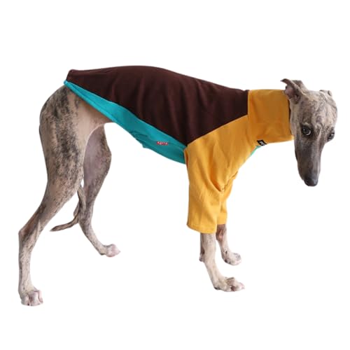 Leichter Windhund-Wintermantel, Whippet, Salukis, Hunde-T-Shirt, Frühling, Herbst, Hunde-Pyjama (Gelbbraun, Größe M) von BT Bear