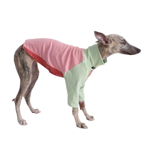 Leichter Windhund-Wintermantel, Whippet, Salukis, Hunde-T-Shirt, Frühling, Herbst, Hunde-Pyjama (Rosa, Größe L) von BT Bear