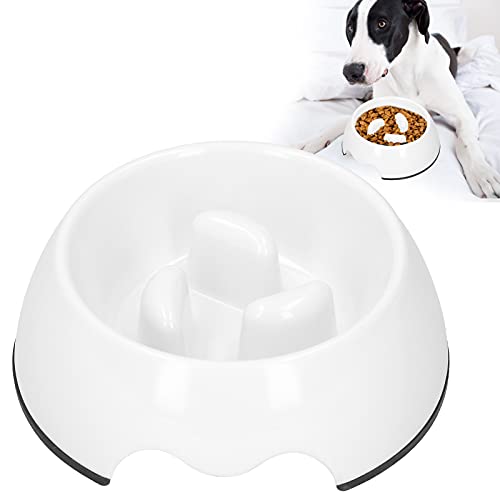 BTER Slow Feeder, sichere und tragbare Futterschale mit rutschfestem Gummi für Haustier für Hund(S, White) von BTER