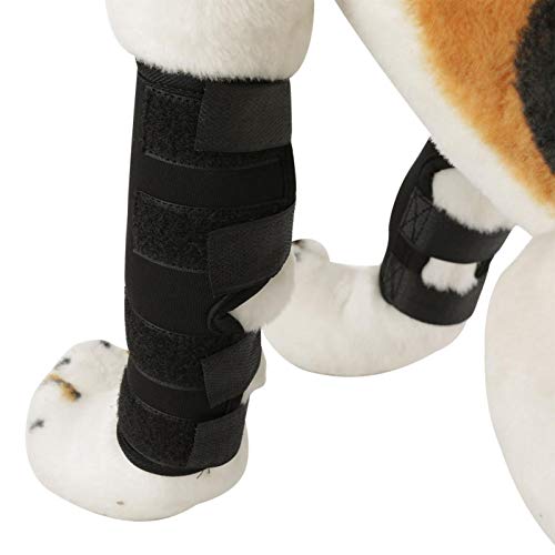 BTER Stoßfeste hintere Beinstütze, Hundebeinstütze, chirurgische Verletzungsfolie, Heilungswerkzeug für Hundewundschutz für Haustiere(Black, S Code) von BTER