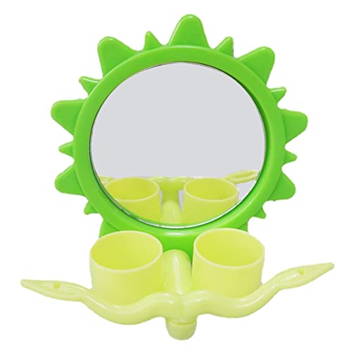 BTGHPI 3-in-1-Papageien Futterspender Spielzeug Kunststoff Futterbecher Wassernäpfe Mit Acrylspiegel Und Sitzstangenständer Für Kleine Mittelgroße Vögel BTGHPI 3-in-1-Papageien Futterspender Spielzeug Kunststoff Futterbecher Wassernäpfe Mit Acrylspiegel Und Sitzstangenständer Für Kleine Mittelgroße Vögel von BTGHPI