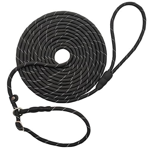 BTINESFUL 3 m / 4,5 m / 6 m Anti-Choke Retrieverleine, reflektierend, 1/3 Zoll Seilleine, Lange Trainingsleine für kleine mittelgroße Hunde, Schwarz BTINESFUL 3 m / 4,5 m / 6 m Anti-Choke Retrieverleine, reflektierend, 1/3 Zoll Seilleine, Lange Trainingsleine für kleine mittelgroße Hunde, Schwarz von BTINESFUL