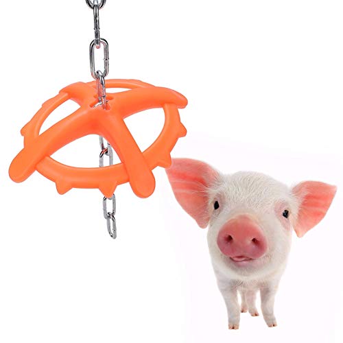 BTOSEP Hochfeste Kunststoffkette Zum Aufhängen, Veterinärfutter-Appeal, Bauernhoftiere, Ferkel, Kaubissspielzeug von BTOSEP