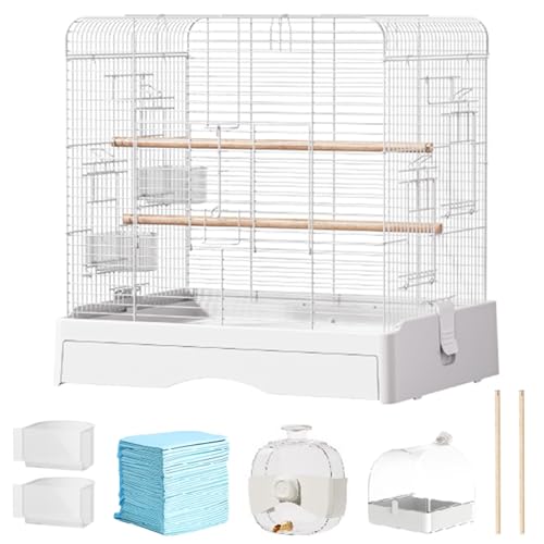 19 Inch Klein Flugkäfig Vogelkäfig, Wellensittich Vogelvoliere Innen Papageienkäfig Reisekäfig Für Kanarienvogel, Parakeet(6pcs) von BTRUTY
