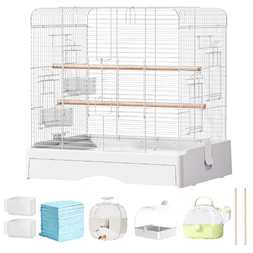 19 Inch Klein Flugkäfig Vogelkäfig, Wellensittich Vogelvoliere Innen Papageienkäfig Reisekäfig Für Kanarienvogel, Parakeet(7pcs) von BTRUTY