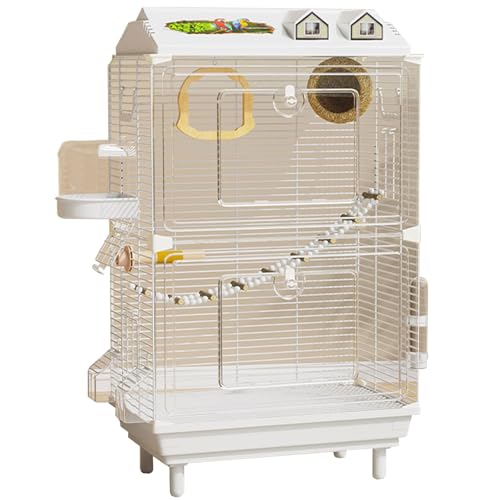 31in Groß Vogelkäfig Mit Rollständer, Wellensittich Vogelvoliere Innen Metall Flugkäfig Vogelhaus Für Papageien, Kanarienvogel(10pcs) von BTRUTY