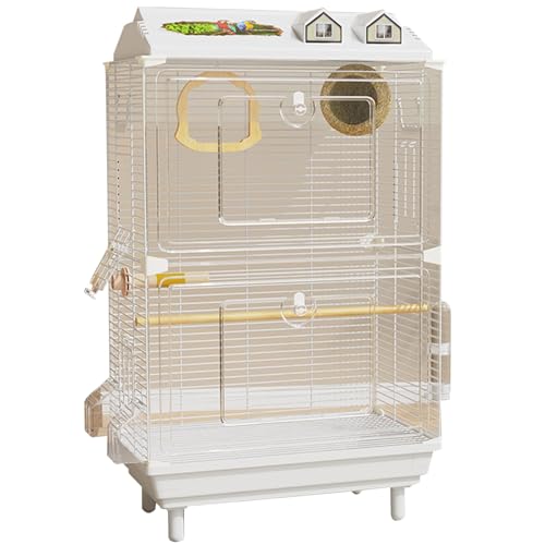 31in Groß Vogelkäfig Mit Rollständer, Wellensittich Vogelvoliere Innen Metall Flugkäfig Vogelhaus Für Papageien, Kanarienvogel(8pcs) von BTRUTY