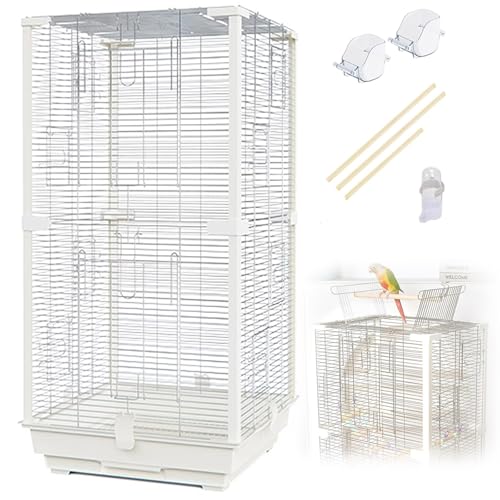 36 Inch Groß Vogelvoliere Mit Offenem Dach, Innen Vogelkäfig Wellensittich Flugkäfig Vogelhaus Für Papageien, Parakeet(4pcs) von BTRUTY