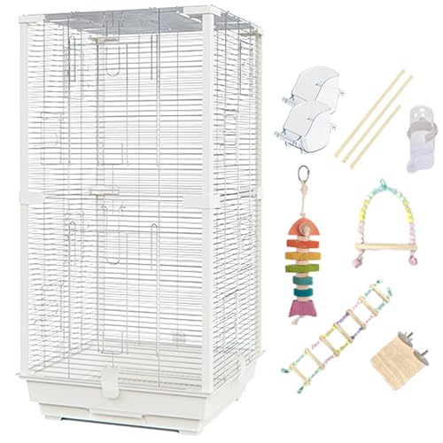 36 Inch Groß Vogelvoliere Mit Offenem Dach, Innen Vogelkäfig Wellensittich Flugkäfig Vogelhaus Für Papageien, Parakeet(8pcs) von BTRUTY