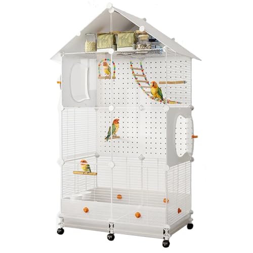 60 Zoll Groß Innen Vogelkäfig, Vogelhaus Flugkäfig Mit Rollständer Außen Zuchtkäfig Vögel Für Wellensittich Papageien(10pcs) von BTRUTY
