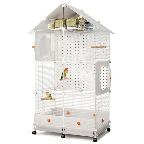 60 Zoll Groß Innen Vogelkäfig, Vogelhaus Flugkäfig Mit Rollständer Außen Zuchtkäfig Vögel Für Wellensittich Papageien(8pcs) von BTRUTY