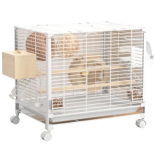 Wellensittiche Vogelkäfig, Innen Papageienkäfig Vogelvoliere Mit Rollständer Flugkäfig Vogelhaus Für Papageien, Kanarienvogel(White,Small(9pcs)) von BTRUTY