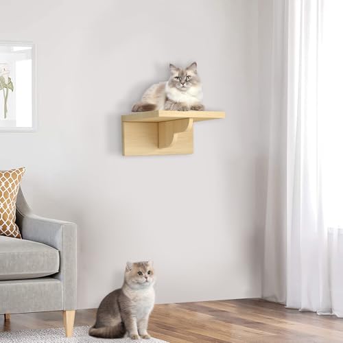 Kletterwand Katzen, Katzenwandmöbel Holz, Katzen Wandelemente DIY Kombination, Katzen Kletterwand Set, Katzenleiter, Katzenkratzbaum, Katzentreppe, Katzennest (kleine Plattform) von BTSAE