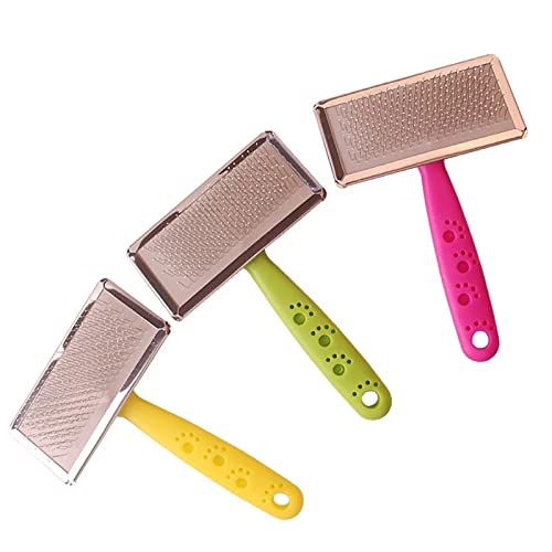 BTWYU Haustierbürste 1 stücke Entfernung Edelstahl Stee Knoten Pflege Kamm Welpen Hund Pinsel Nadel(L Size) von BTWYU