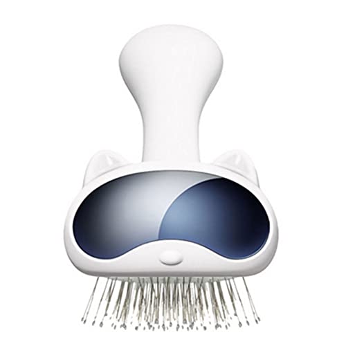 BTWYU Haustierbürste 304 Edelstahl Kamm Zahn Haustierbürste Persönlichkeit Silberionenfunktion(White) von BTWYU