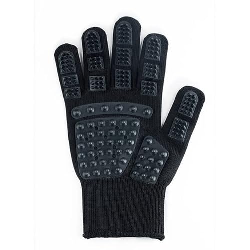 BTWYU Haustierbürste Haustierhandschuh, Katzenpflegehandschuh, Katzenhaar-Enthaarungsbürste, Handschuhe, Hundekamm(Black) von BTWYU