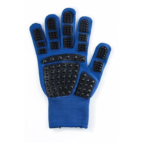 BTWYU Haustierbürste Haustierhandschuh, Katzenpflegehandschuh, Katzenhaar-Enthaarungsbürste, Handschuhe, Hundekamm(Blue) von BTWYU