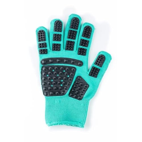 BTWYU Haustierbürste Haustierhandschuh, Katzenpflegehandschuh, Katzenhaar-Enthaarungsbürste, Handschuhe, Hundekamm(Green) von BTWYU
