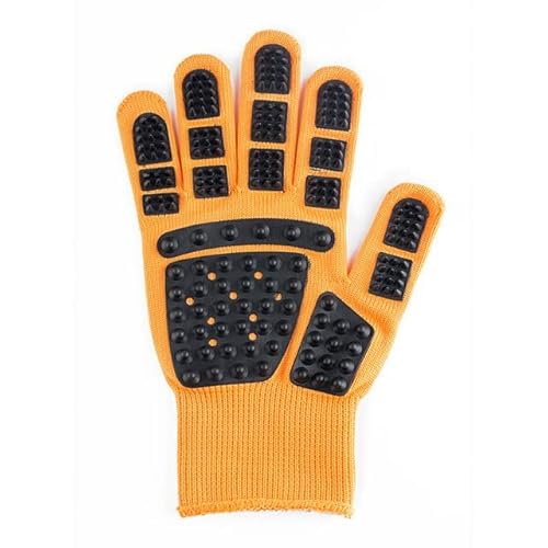 BTWYU Haustierbürste Haustierhandschuh, Katzenpflegehandschuh, Katzenhaar-Enthaarungsbürste, Handschuhe, Hundekamm(Yellow) von BTWYU