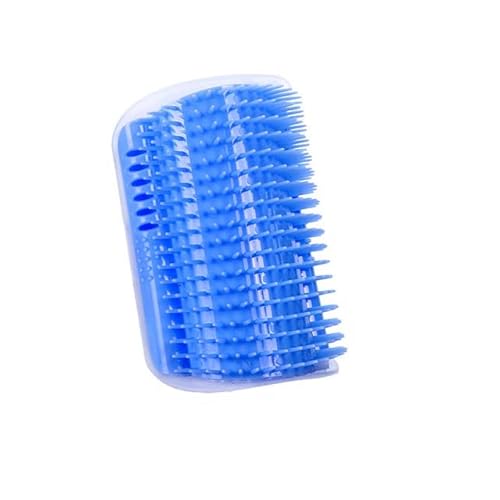 BTWYU Haustierbürste Katzenbürste, Kamm, Katzenspielzeug mit Katzenminze, Katzenwandbürste, Eckbürste, Katzenmassage, Selbstmassage(Blue A,S Size) von BTWYU