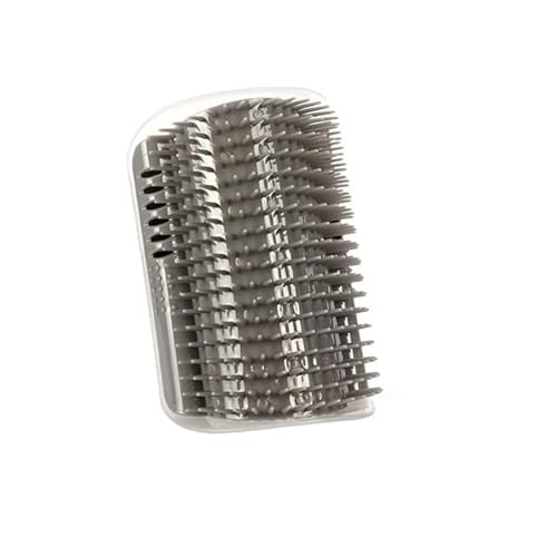 BTWYU Haustierbürste Katzenbürste, Kamm, Katzenspielzeug mit Katzenminze, Katzenwandbürste, Eckbürste, Katzenmassage, Selbstmassage(Gris,L Size) von BTWYU