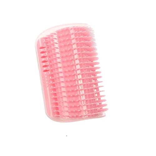 BTWYU Haustierbürste Katzenbürste, Kamm, Katzenspielzeug mit Katzenminze, Katzenwandbürste, Eckbürste, Katzenmassage, Selbstmassage(Pink,L Size) von BTWYU