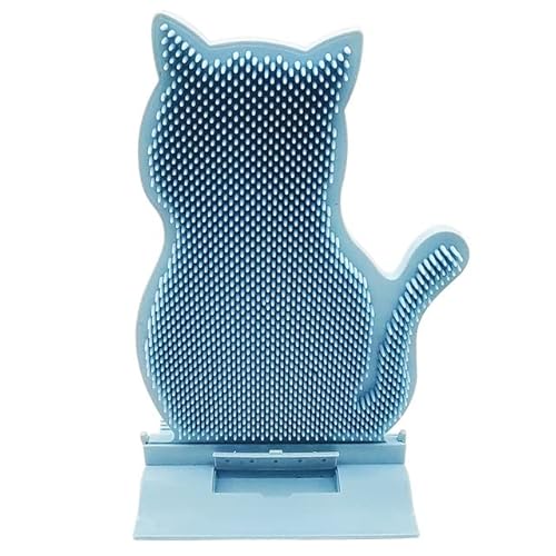 BTWYU Haustierbürste Mit Katzenminze, weiche Haustierbürste for Katzen, Selbstpfleger, reibt das Gesicht, kitzelnder Kamm(Blue) von BTWYU