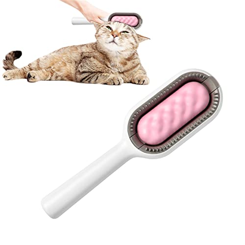 Haustierbürste Hund Katze Kamm Haar Massagen Entfernt Bürste for Verfilzt Lockig Lange Haar Haustier(Pink,Suitable for longhaired Cats) von BTWYU