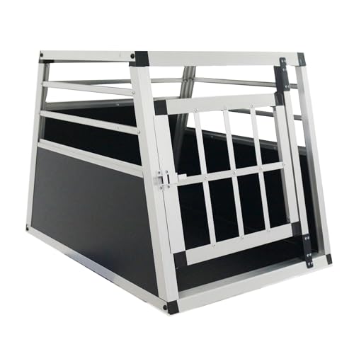 BTYJLEBE Hundetransportbox Aluminium, Hunde Transportboxen Auto, Geeignet für kleine und mittelgroße Hunde mit Sicherheitsverschluss Stark und Stabil Tiertransportbox 54x69x50cm BTYJLEBE Hundetransportbox Aluminium, Hunde Transportboxen Auto, Geeignet für kleine und mittelgroße Hunde mit Sicherheitsverschluss Stark und Stabil Tiertransportbox 54x69x50cm von BTYJLEBE