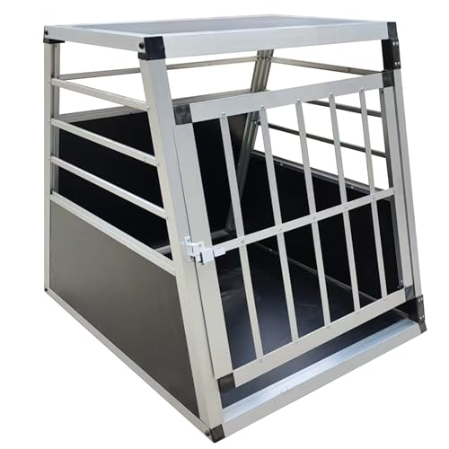 BTYJLEBE Hundetransportbox Aluminium, Hunde Transportboxen Auto, Geeignet für mittelgroße und große Hunde mit Sicherheitsverschluss Stark und Stabil Tiertransportbox 60x70x67.5cm BTYJLEBE Hundetransportbox Aluminium, Hunde Transportboxen Auto, Geeignet für mittelgroße und große Hunde mit Sicherheitsverschluss Stark und Stabil Tiertransportbox 60x70x67.5cm von BTYJLEBE