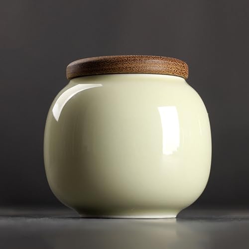 BTYQKZVPM Mini-Haustierurnen, Kleine Keramik-Urnen mit Eisriss, Mehrfarbig, 7,6 cm(Beige,Mirror Finish) von BTYQKZVPM