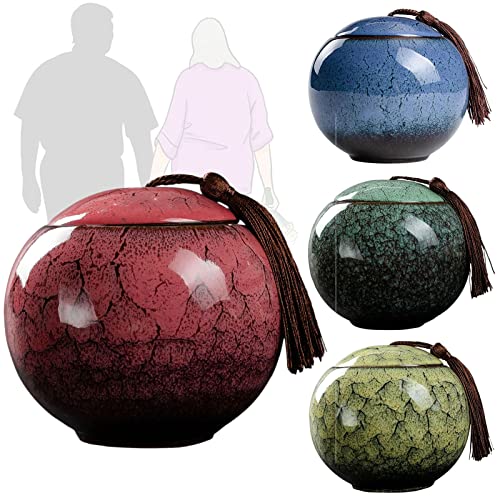 BTYQKZVPM Mini-Haustierurnen, Urnen aus glasierter Keramik for menschliche Asche, Andenken, Haustierurnen, 4 Stück, Mehrfarbig(Set of 4) von BTYQKZVPM