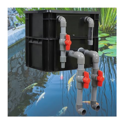 BTYQKZVPM Umwälzfilter-Tropfbox, 2/3/4 Ebenen Externe Aquarium Teich Zyklus Filter Box Schwarz Mehrere Größen Keine Medien(15.75x11.81x13.78in/40x30x35CM) von BTYQKZVPM
