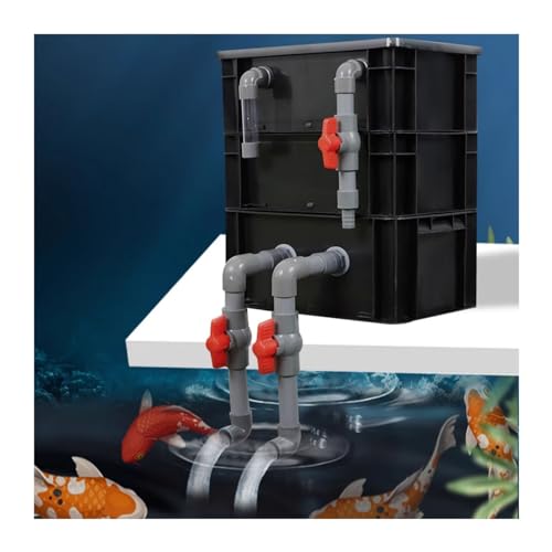 BTYQKZVPM Umwälzfilter-Tropfbox, 2/3/4 Ebenen Externe Aquarium Teich Zyklus Filter Box Schwarz Mehrere Größen Keine Medien(15.75x11.81x20.87in/40x30x53CM) von BTYQKZVPM