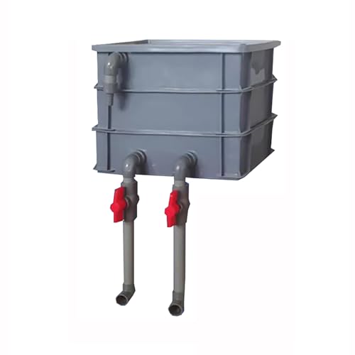 BTYQKZVPM Umwälzfilter-Tropfbox, 3-lagige Wasserzirkulations-Aquarium-Filterbox, Mehrfarbig, 25 x 18 22 cm(Grey) von BTYQKZVPM