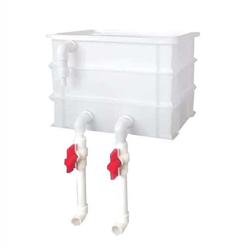 BTYQKZVPM Umwälzfilter-Tropfbox, 3-lagige Wasserzirkulations-Aquarium-Filterbox, Mehrfarbig, 25 x 18 22 cm(White) von BTYQKZVPM