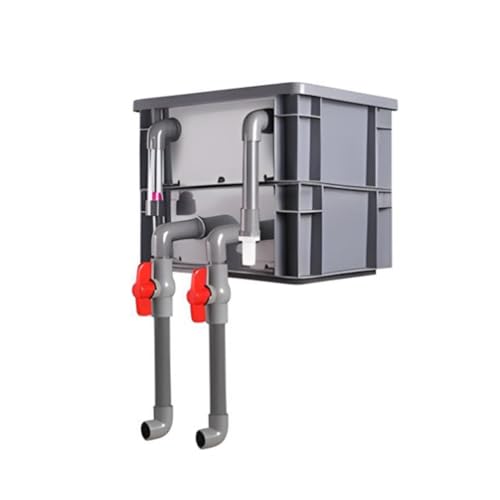 BTYQKZVPM Umwälzfilter-Tropfbox, 3-stufiger Außenfilterkasten for Aquarium und Teich, Grau, mehrere Größen(40x30x34cm) von BTYQKZVPM
