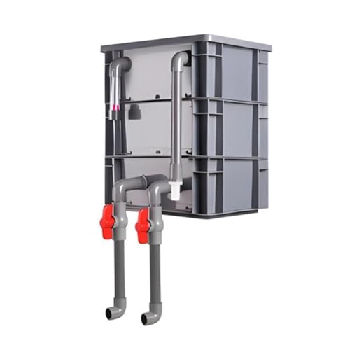 BTYQKZVPM Umwälzfilter-Tropfbox, 3-stufiger Außenfilterkasten for Aquarium und Teich, Grau, mehrere Größen(40x30x44cm) von BTYQKZVPM