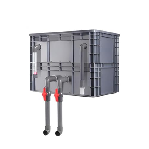 BTYQKZVPM Umwälzfilter-Tropfbox, 3-stufiger Außenfilterkasten for Aquarium und Teich, Grau, mehrere Größen(60x40x44cm) von BTYQKZVPM
