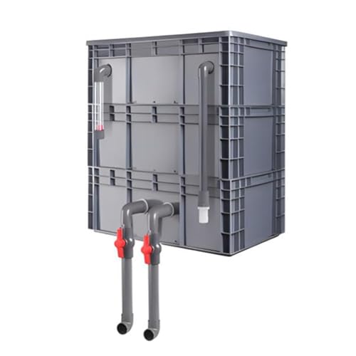 BTYQKZVPM Umwälzfilter-Tropfbox, 3-stufiger Außenfilterkasten for Aquarium und Teich, Grau, mehrere Größen(60x40x66cm) von BTYQKZVPM