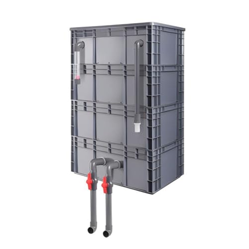 BTYQKZVPM Umwälzfilter-Tropfbox, 3-stufiger Außenfilterkasten for Aquarium und Teich, Grau, mehrere Größen(60x40x88cm) von BTYQKZVPM