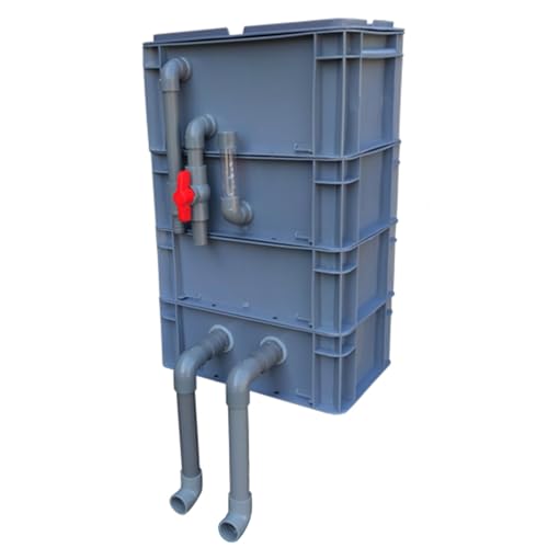 BTYQKZVPM Umwälzfilter-Tropfbox, Aquariumfilter, 4-stufiger externer Wasserkreislauf-Filterkasten, mehrere Größen, Keine Pumpe, Medien(11.81x7.87x18.90in/30x20x48CM) von BTYQKZVPM