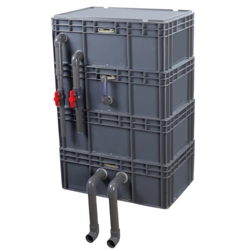 BTYQKZVPM Umwälzfilter-Tropfbox, Aquariumfilter, 4-stufiger externer Wasserkreislauf-Filterkasten, mehrere Größen, Keine Pumpe, Medien(23.62x15.75x34.65in/60x40x88CM) von BTYQKZVPM