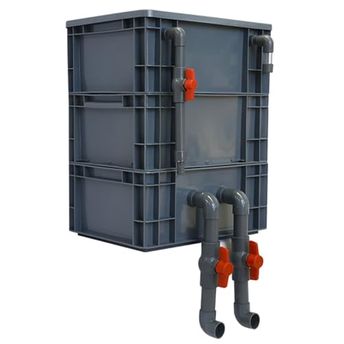 BTYQKZVPM Umwälzfilter-Tropfbox, Externer Aquarium-Filterkasten, 2/3-stufiges Wasserzirkulationssystem for Teiche und Aquarien, mehrere Größen(15.75x11.81x20.08in/40x30x51CM) von BTYQKZVPM