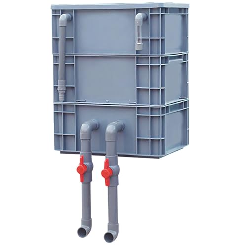 BTYQKZVPM Umwälzfilter-Tropfbox, Externer Aquarium-Filterkasten, grau, mehrere Größen for Teiche und Aquarien(40x30x50 cm) von BTYQKZVPM