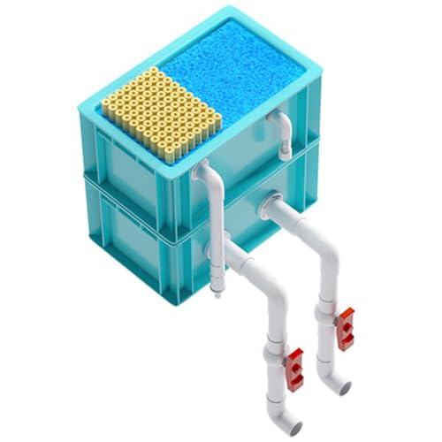 BTYQKZVPM Umwälzfilter-Tropfbox, Externer Aquarium- und Teich-Zyklusfilter-Umschlagkasten mit 2 oder 3 Ebenen, Blau, mehrere Größen(11.81x7.87x9.06in/30x20x23CM) von BTYQKZVPM