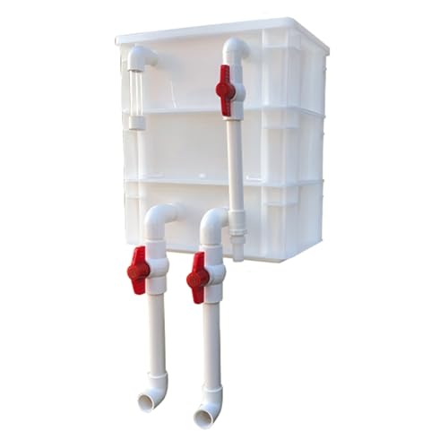 BTYQKZVPM Umwälzfilter-Tropfbox, Externer Aquarium- und Teichfilter-Umschlagkasten, 2/3 Ebenen, Weiß, mehrere Größen(11.81x7.87x12.99in/30x20x33CM) von BTYQKZVPM